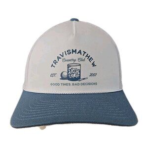 travis mathew rope hat golf Good Times Bad Decisions White